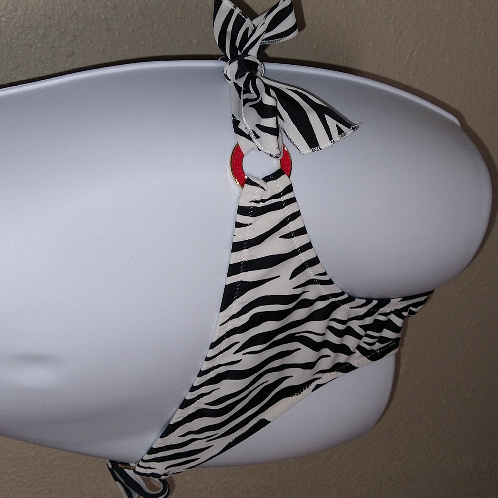 Vs Zebra Print Bikini Bottom Separates - image 1